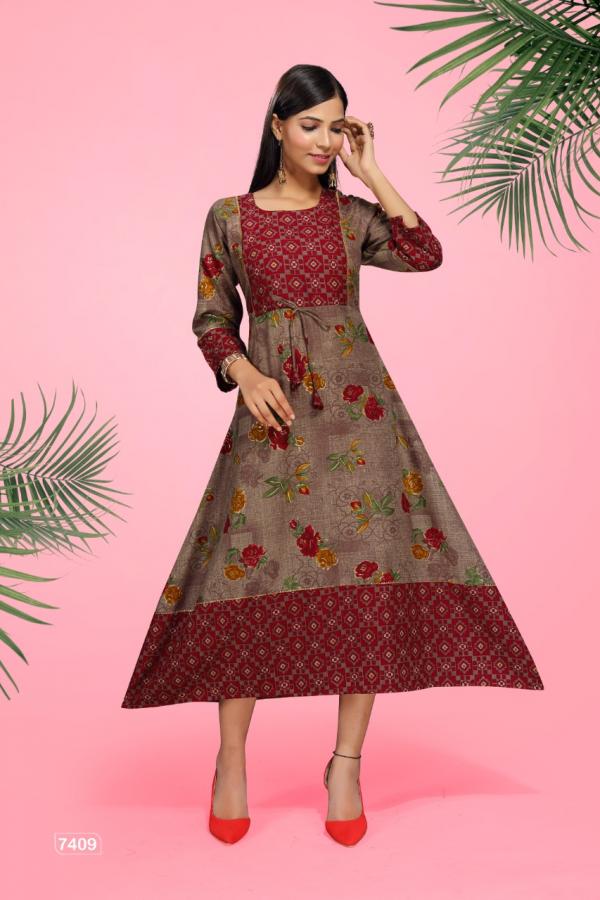 Mamta Rayon Designer Flair Kurti 